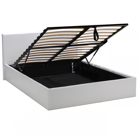 Weber Industries Lit Coffre BARCELONA 140x190 + 1 Sommier / Blanc