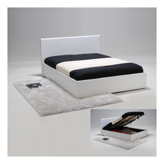 Weber Industries Lit Coffre BARCELONA 140x190 + 1 Sommier / Blanc