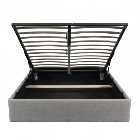 Weber Industries Lit Coffre GENOA 140x190 + 1 Sommier / Gris Clair