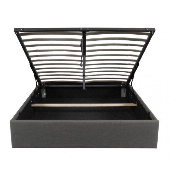 Weber Industries Lit Coffre GENOA 140x190 + 1 Sommier / Gris Foncé