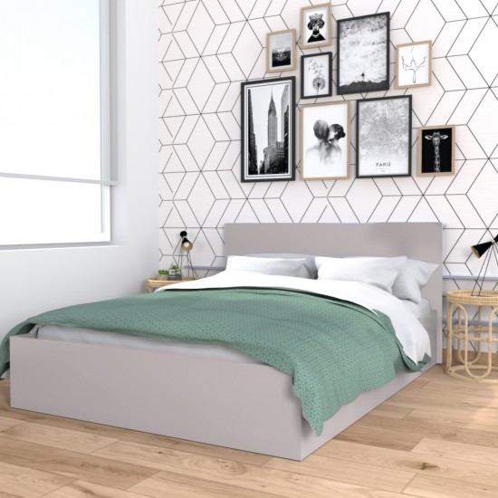 weber industries Lit coffre MADRID 160x200 + 1 sommier / Gris