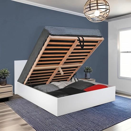 weber industries Lit coffre MADRID 180x200 + 1 sommier / Blanc