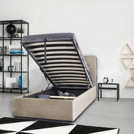 weber industries Lit coffre PARMA 90x190 + 1 sommier / Beige