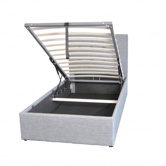 Weber Industries Lit Coffre PARMA 90x190 + 1 Sommier / Gris Clair