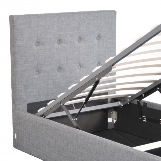 Weber Industries Lit Coffre PARMA 90x190 + 1 Sommier / Gris Clair