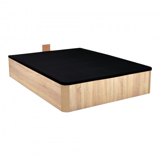 Weber Industries LIT COFFRE SPIRO 140x190cm + 1 SOMMIER / Décor Chêne Blanchi