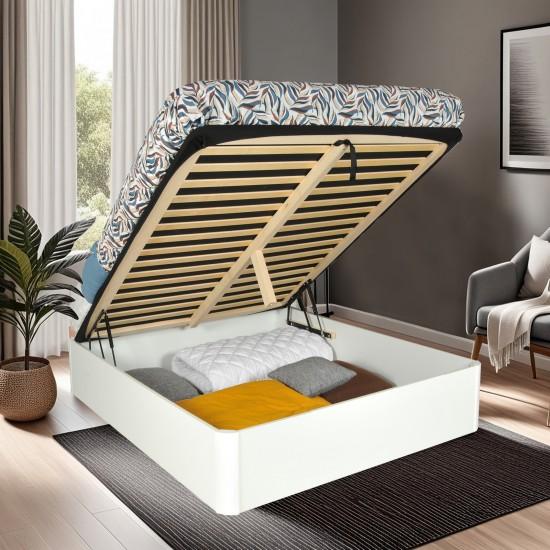 weber industries LIT COFFRE SPIRO 160x200cm + 1 SOMMIER / BLANC