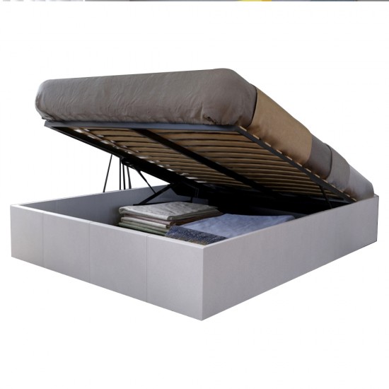 Weber Industries Lit Coffre TORINO 140x190 + 1 Sommier / Blanc