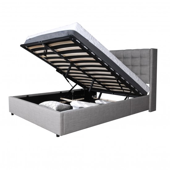 Weber Industries Lit Coffre WEMBLEY 140x190 + 1 Sommier / Gris Clair