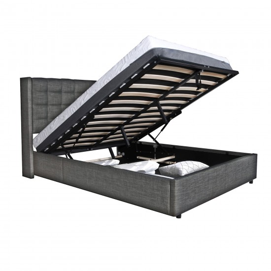 Weber Industries Lit Coffre WEMBLEY 140x190 + 1 Sommier / Gris Foncé