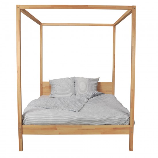 Weber Industries LIT DOUBLE À BALDAQUIN ROMANCE 160X200 / HÊTRE MASSIF HUILE