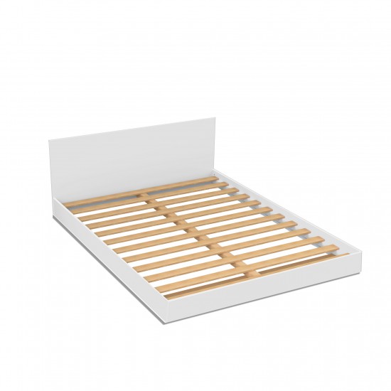 Weber Industries Lit LOFT 160x200 + 1 Sommier + Tête De Lit / Blanc