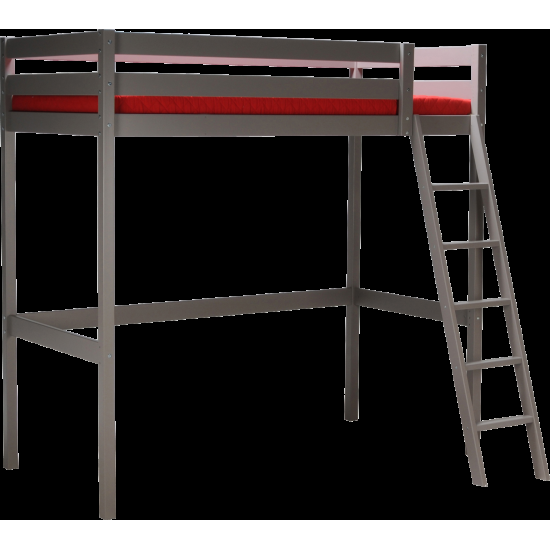 Weber Industries Lit Mezzanine STUDIO 90x190 + 1 Sommier / Gris Taupe