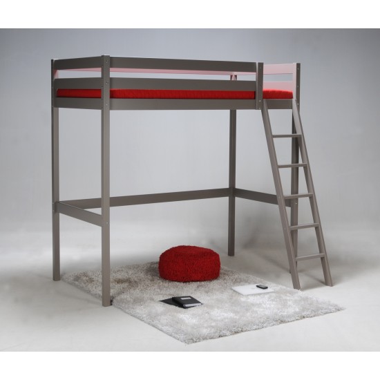 Weber Industries Lit Mezzanine STUDIO 90x190 + 1 Sommier / Gris Taupe