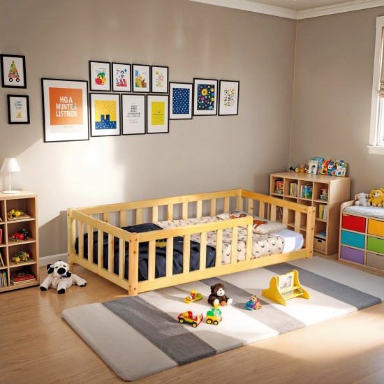 weber industries Lit NINO 70x140 avec sommier et Matelas / Naturel