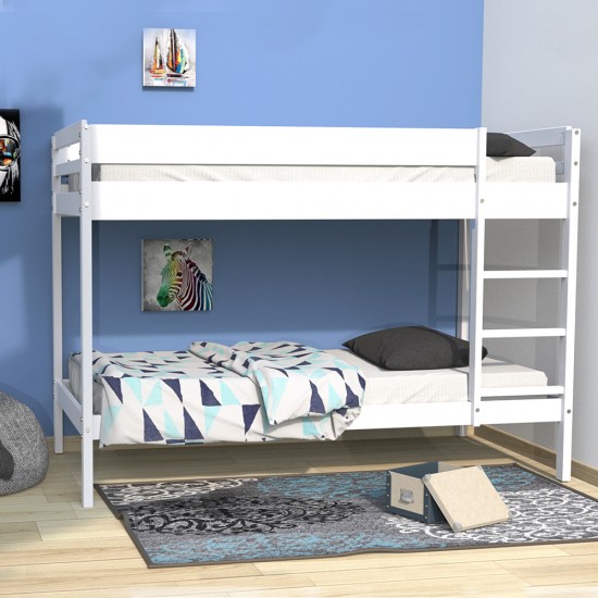 weber industries Lit superposé BRICE 90x190 + 2 sommiers / Blanc