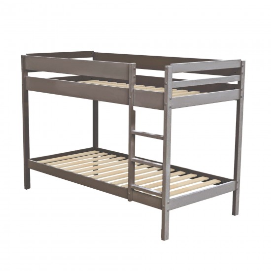 Weber Industries Lit Superposé BRICE 90x190 + 2 Sommiers / Gris