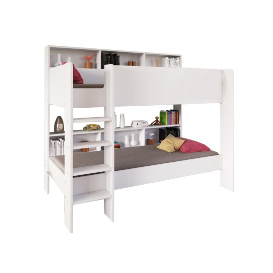 Weber Industries Lit Superposé LUCKY 90x190 + 2 Sommiers / Blanc