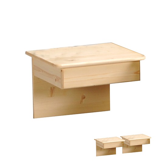 Weber Industries Lot De 2 Chevets FUTON / Vernis Naturel