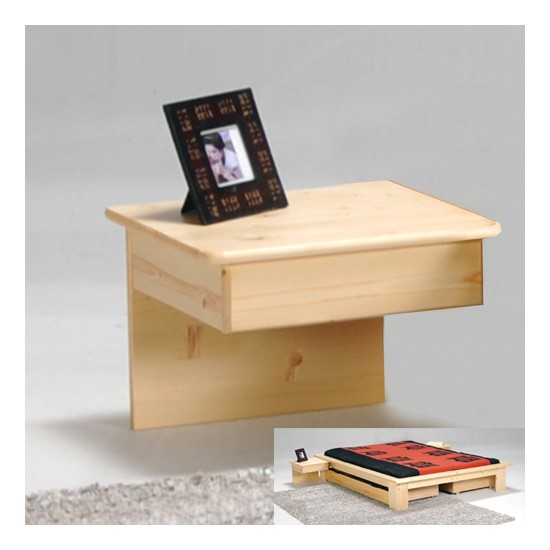 weber industries Lot de 2 chevets FUTON / Vernis Naturel