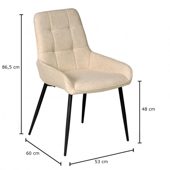 Weber Industries Lot De 4 Chaises De Salle à Manger ARTY/ Beige