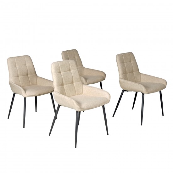 weber industries Lot de 4 chaises de salle à manger ARTY/ Beige