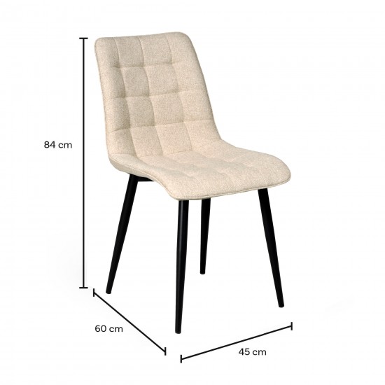 Weber Industries Lot De 4 Chaises De Salle à Manger MUSE/ Beige