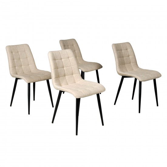 weber industries Lot de 4 chaises de salle à manger MUSE/ Beige