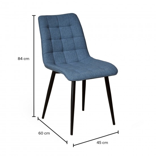 Weber Industries Lot De 4 Chaises De Salle à Manger MUSE/ Bleu