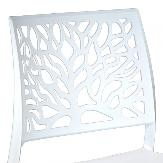 Weber Industries Lot De 4 Chaises Empilables CLARA Pour Intérieur Et Extérieur / Blanc