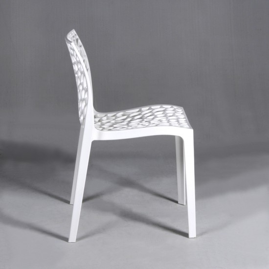 Weber Industries Lot De 4 Chaises Empilables TELA / Blanc