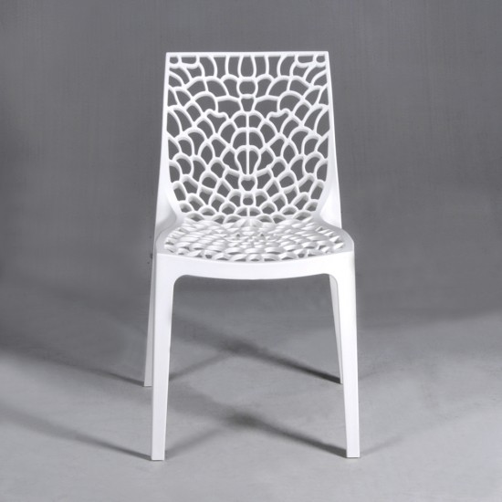 Weber Industries Lot De 4 Chaises Empilables TELA / Blanc