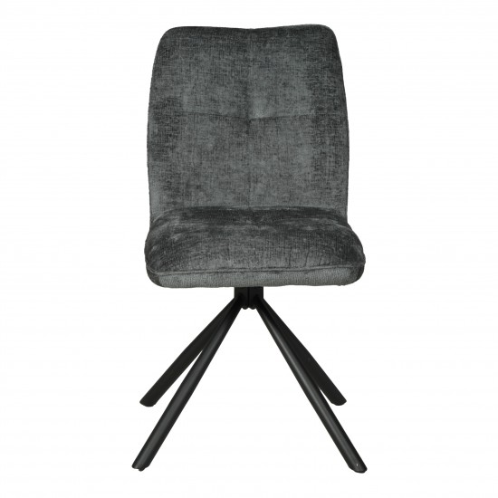 Weber Industries Lot De 4 Chaises Pivotantes De Salle à Manger CORTINA / Gris Foncé