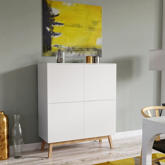 weber industries Meuble de rangement HOME 4 portes / Blanc