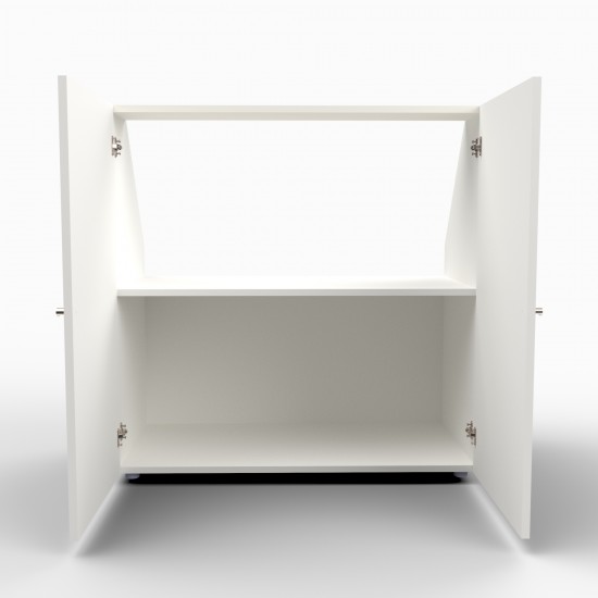 Weber Industries Meuble De Rangement Sous Pente 2 Portes CALI Blanc - H. 100 X L. 100 X P. 51.8 Cm