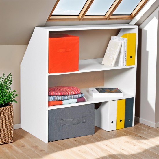 weber industries Meuble de rangement sous pente ALIX H. 100 x L. 100 x P. 50 cm Blanc