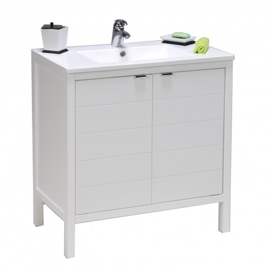 Weber Industries Meuble Sous-vasque TRIBU 2 Portes + Vasque / Blanc