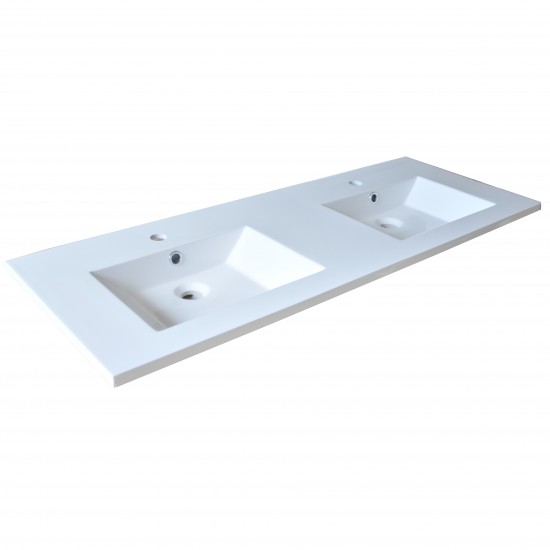 weber industries Plan de toilette GLAM 120 cm / Blanc