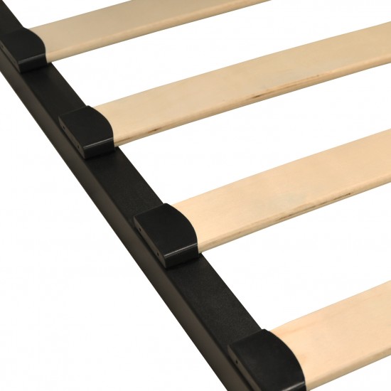 Weber Industries Sommier Métal RENO 140x190 Cm + 1 Pied Amovible / Noir