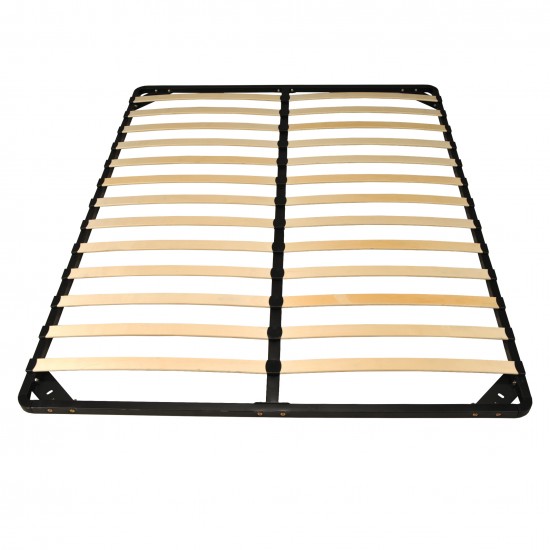 weber industries Sommier Métal RENO 140x200 cm + 1 pied amovible / Noir