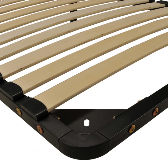 Weber Industries Sommier Métal RENO22 140x200 + 1 Pied Amovible / Noir