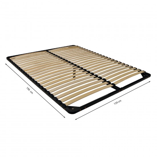 Weber Industries Sommier Métal RENO22 160x200+ 1 Pied Amovible / Noir