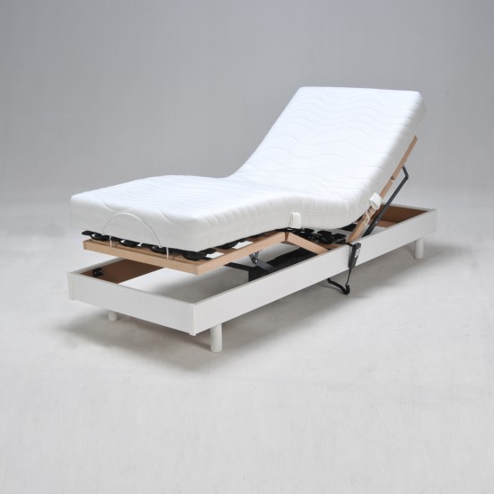 Weber Industries Sommier Relaxation électrique FLEXPALACE 80x200 / Blanc