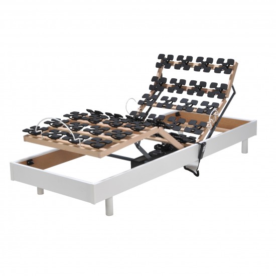 weber industries Sommier relaxation électrique FLEXPALACE 80x200 / Blanc