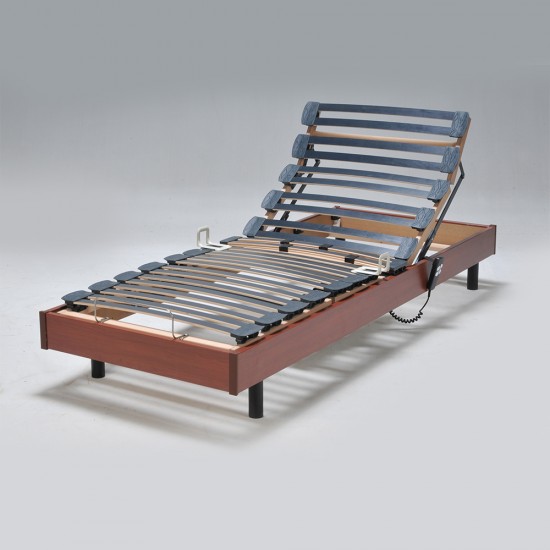 weber industries Sommier relaxation électrique FLEXPUR 80x200 / Décor Merisier