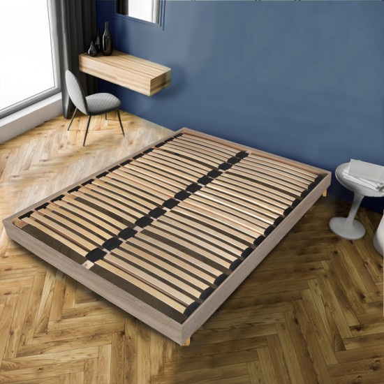 weber industries Sommier sur pied SOMKIT 160x200 / Décor Chêne grisé