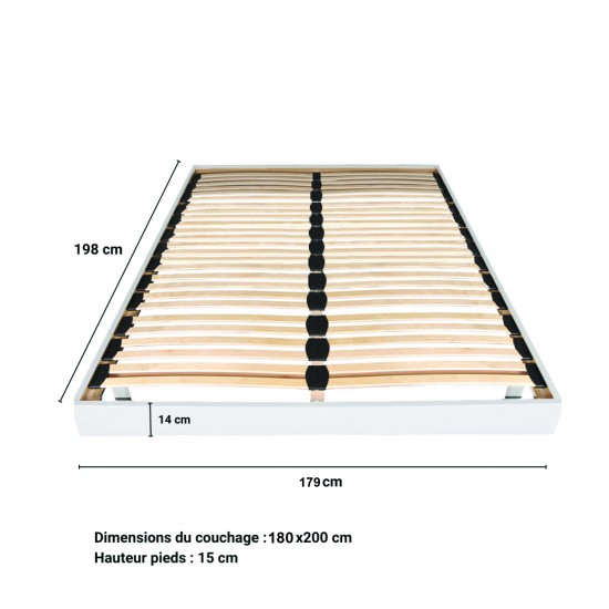 Weber Industries Sommier Sur Pied SOMKIT 180x200 / Blanc