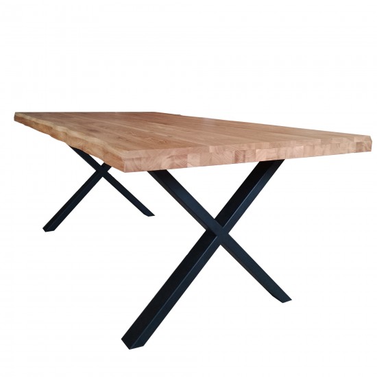 Weber Industries Table à Manger AUVERGNE 200x100cm - 10 Personnes / Chêne Massif