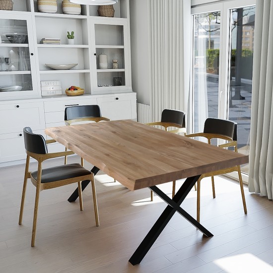 weber industries Table à manger AUVERGNE 200x100cm - 10 personnes / Chêne massif