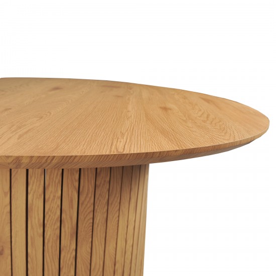 Weber Industries Table à Manger BAHIA 6 Personnes Diamètre 120 Cm / Décor Chêne Artisan